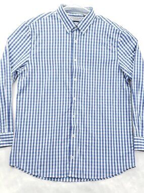 NWOT Nick Graham Everywhere Shirt Mens XL Blue Stretch Modern Fit Flip Cuffs